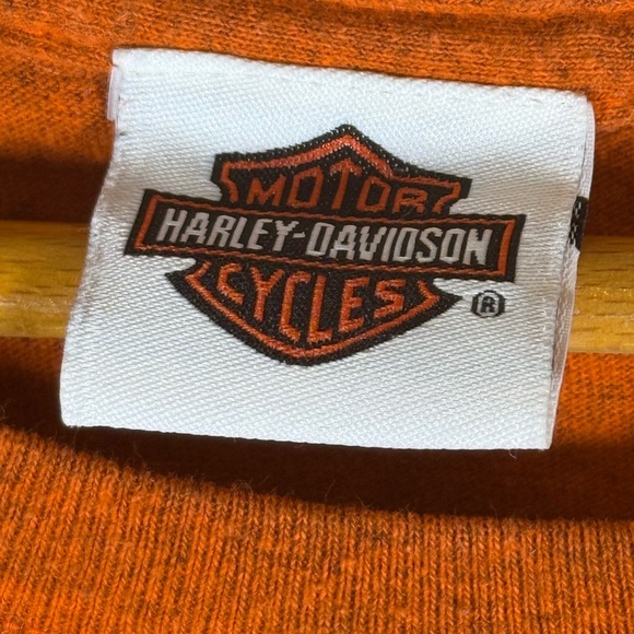 Harley-Davidson T-Shirt Mens 2XL Beartooth Pass Montana Motorcycle Orange Cotton - Picture 5 of 8